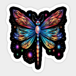 Patriotic Dragonfly Sticker